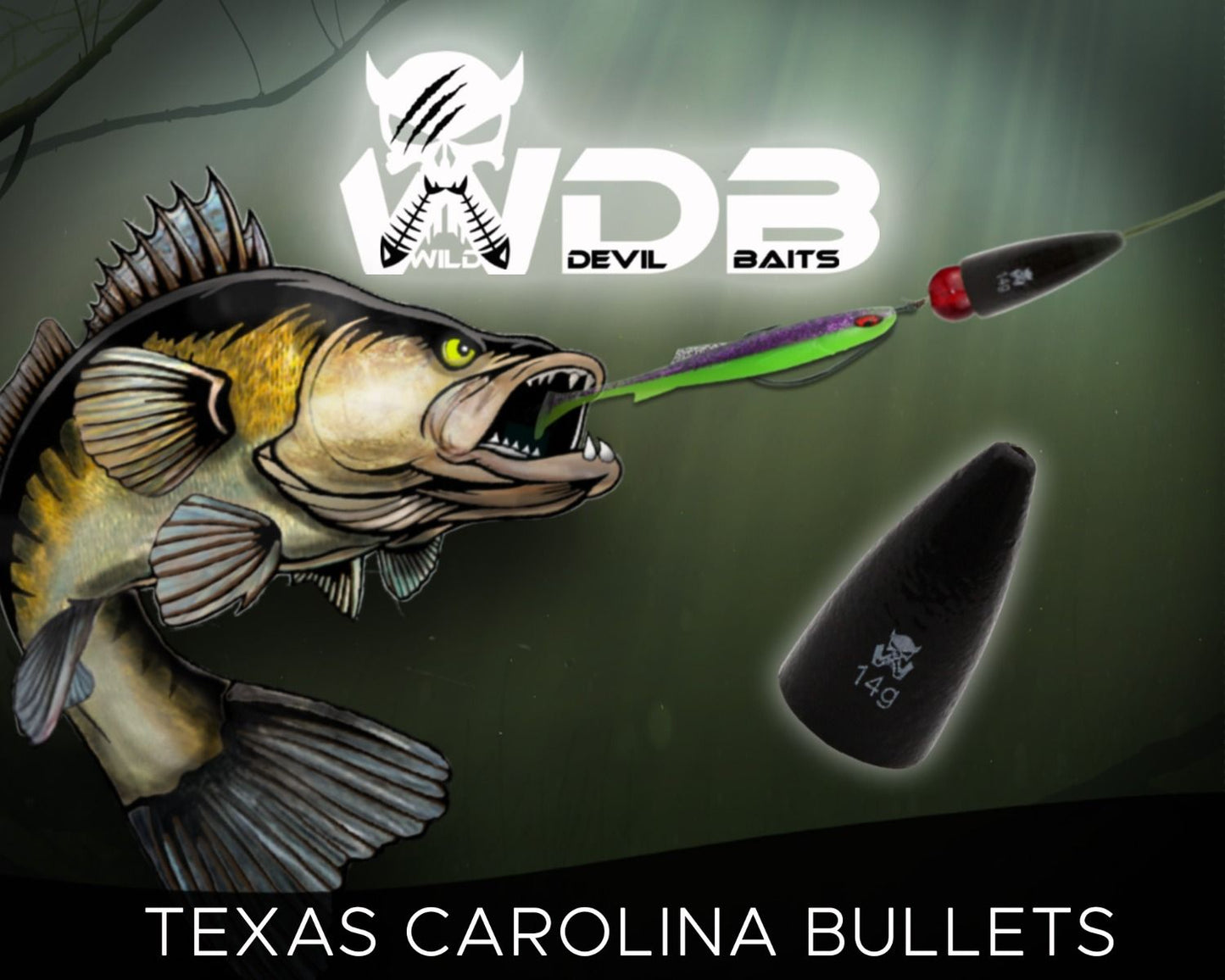 Wild Devil Baits Texas Blei Bullet Weights Texas Carolina Rig