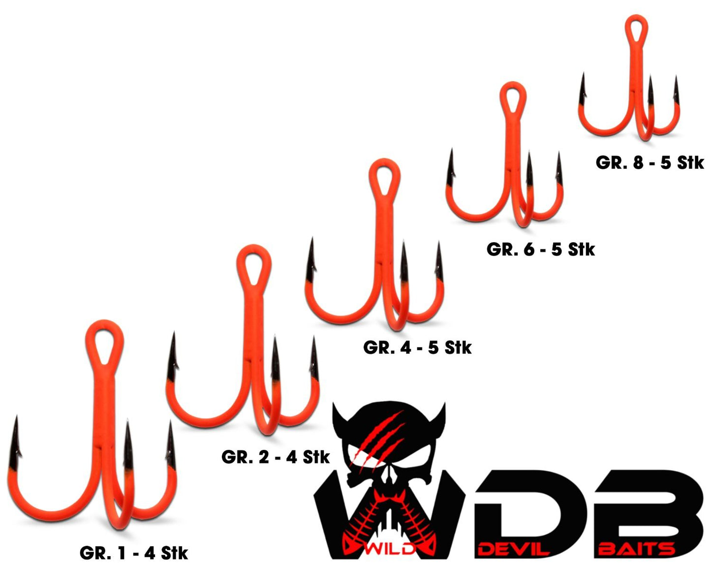 WDB UV Treble Hooks Drilling mit UV Beschichtung