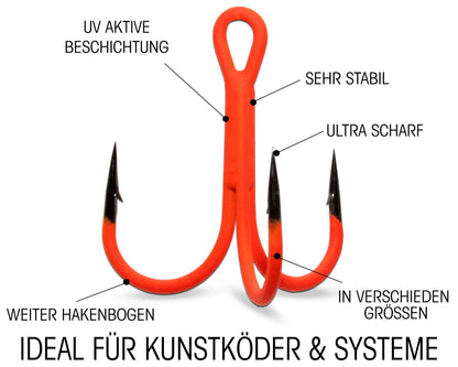 WDB UV Treble Hooks Drilling mit UV Beschichtung