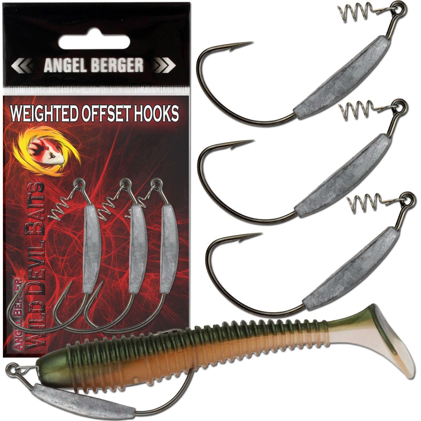 Wild Devil Baits Weighted Offset Hook