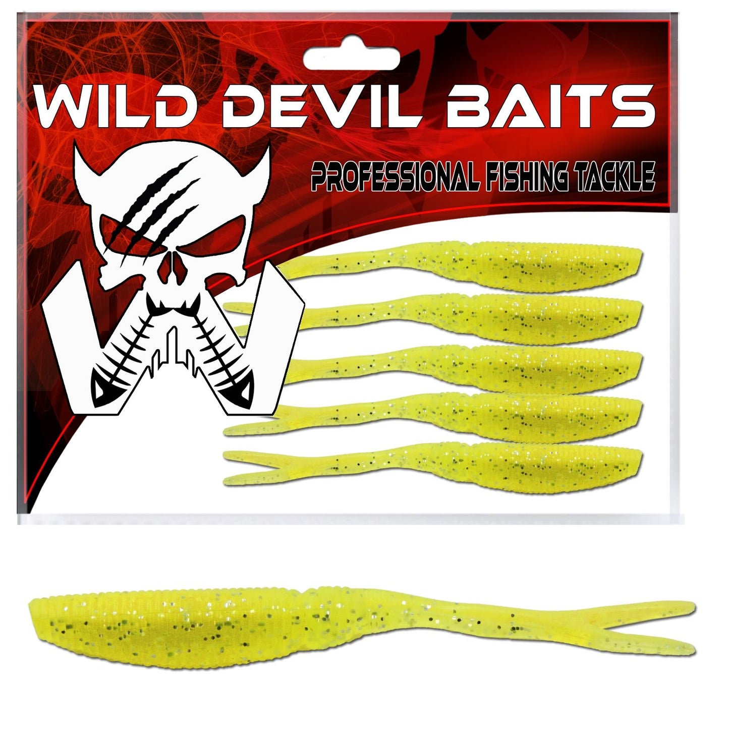 Wild Devil Baits Snake Shad V Tail 7 cm